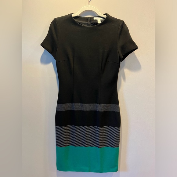 Boss by Hugo Boss Black and green short-sleeved dress - Picture 1 of 6